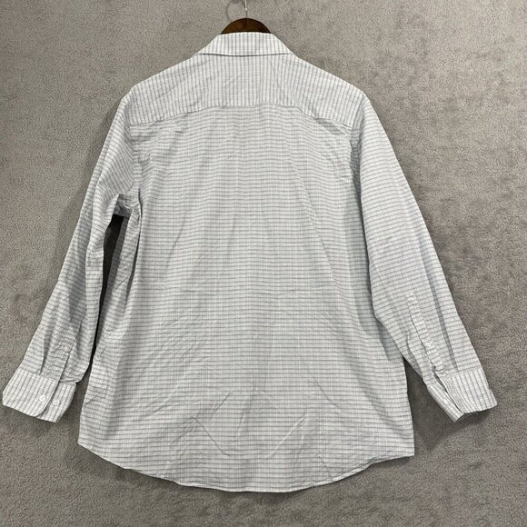 NWOT Calvin Klein Men’s L Performance Dress Shirt, Blue Check - Picture 3 of 9